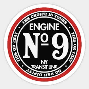 Engine Engine #9 on the New York Transit Line Sticker